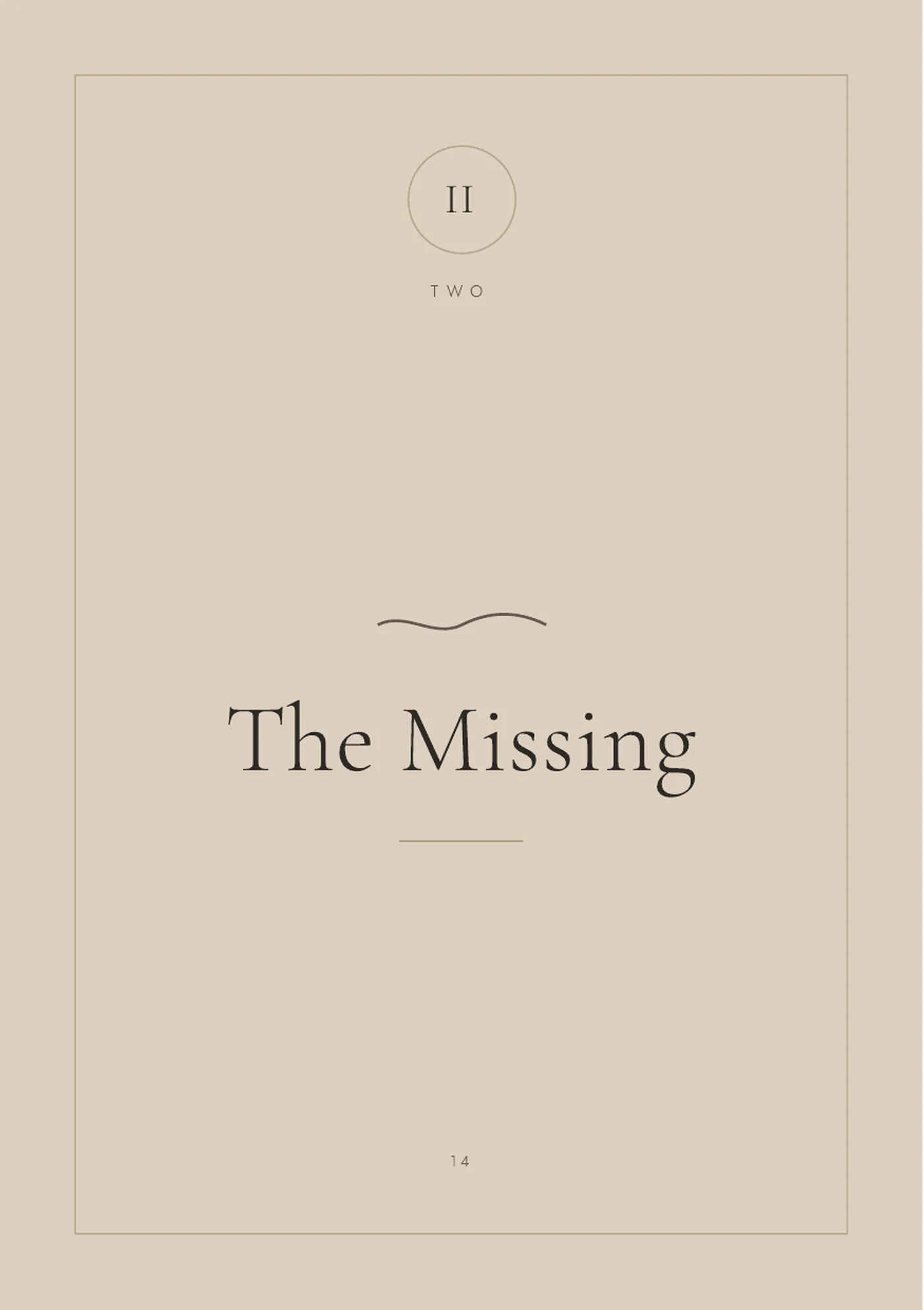 Real The Missing section opening page